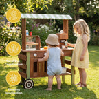 Outdoor-Spielküchenwagen aus Holz mit Zubehör SproutHands™ 