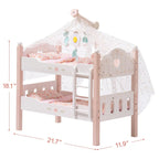SproutHands™ Pink Wooden Doll Crib
