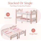 SproutHands™ Pink Wooden Doll Crib