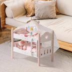 SproutHands™ Pink Wooden Doll Crib