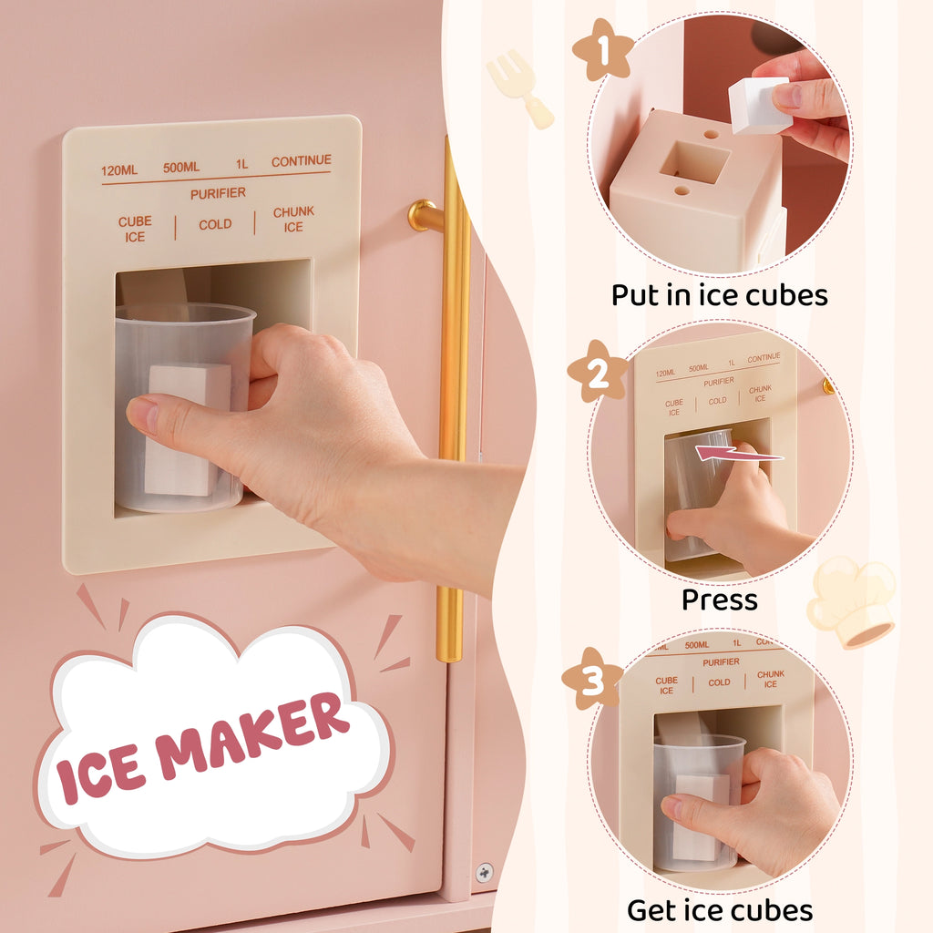 Pink Wooden Play Kitchen Set SproutHands™