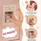 Cuisine Enfant en Bois avec Four & Frigo – Cuisine Jouet Rose pour Fille et Garçon de SproutHands™