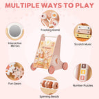 Pink Wooden Baby Walker SproutHands™