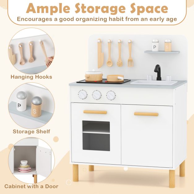 Kids Play Kitchen with Light-Up Stove & Sounds SproutHands™