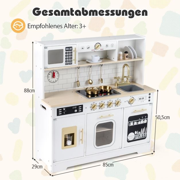 Spielküche mit beleuchtetem Eiswürfelbereiter & Geschirrspüler SproutHands™