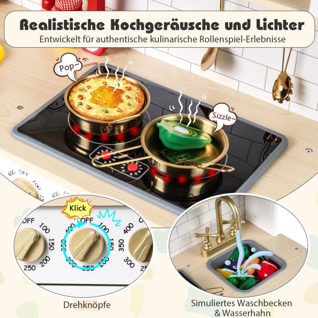 Spielküche mit beleuchtetem Eiswürfelbereiter & Geschirrspüler SproutHands™