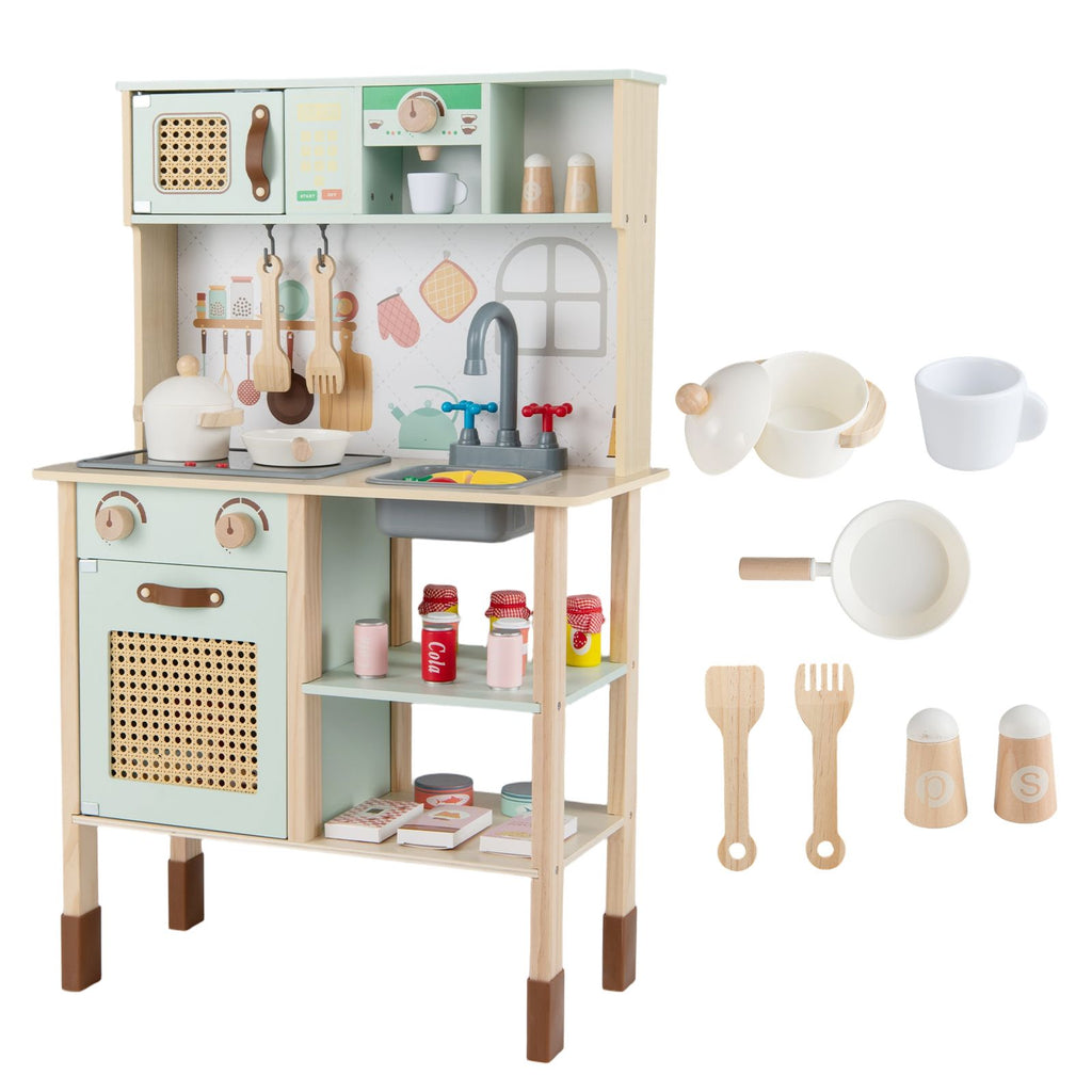 Rattan Play Kitchen with Chalkboard SproutHands™