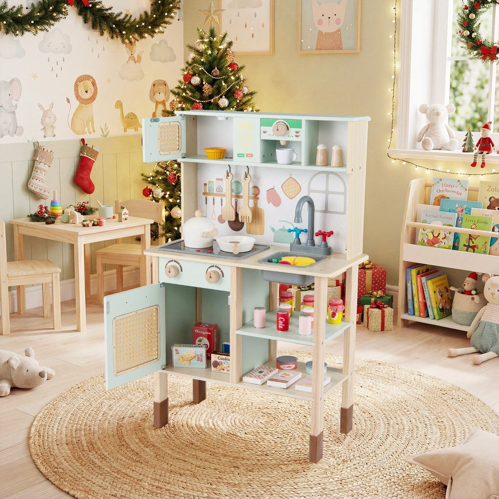 Rattan Play Kitchen with Chalkboard SproutHands™