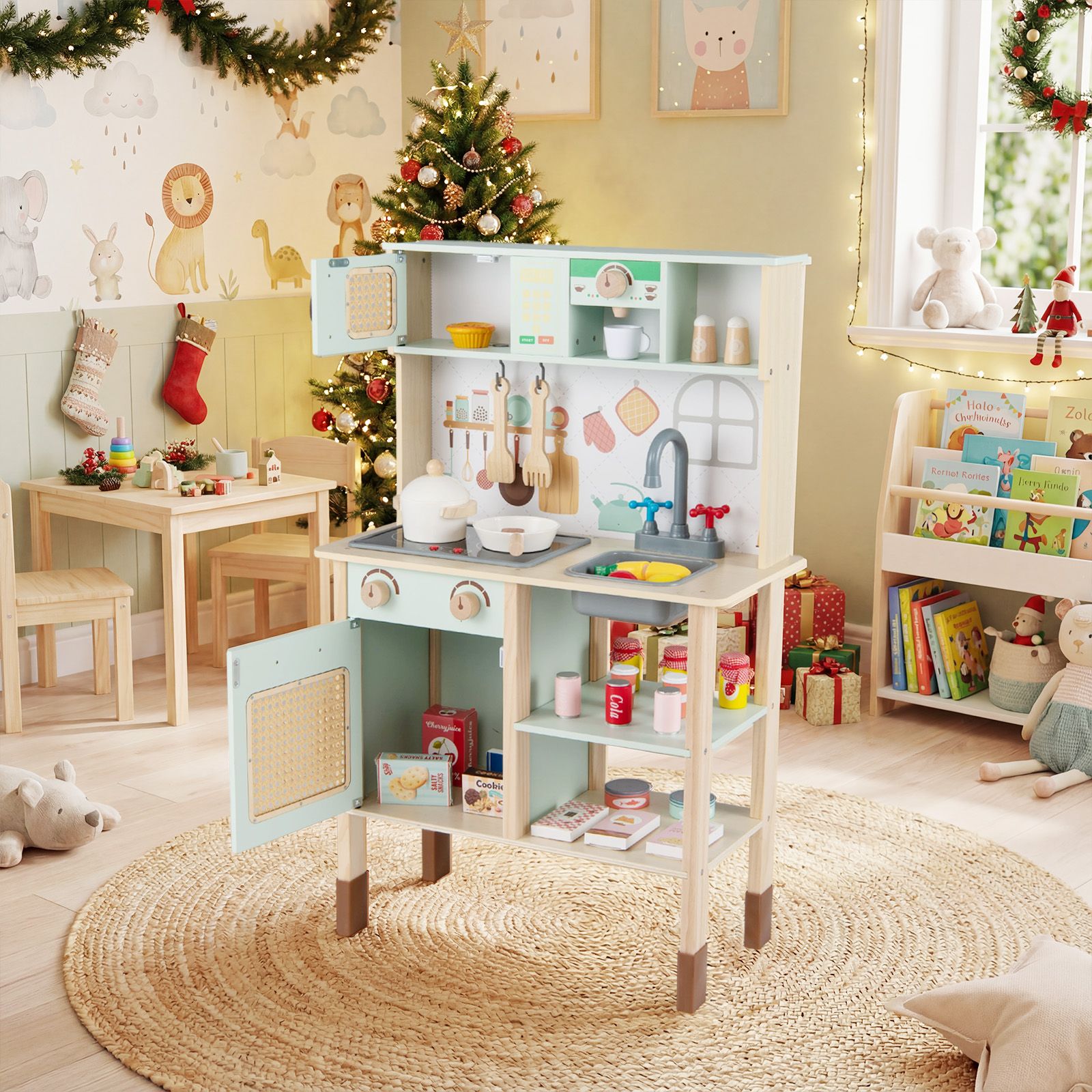 Rattan Play Kitchen with Chalkboard SproutHands™