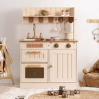 Realistic Wooden Play Kitchen for Kids