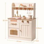Realistic Wooden Play Kitchen for Kids