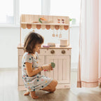 Realistic Wooden Play Kitchen for Kids