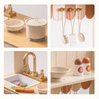 Realistic Wooden Play Kitchen for Kids