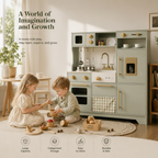 Sage Green Wooden Play Kitchen SproutHands™
