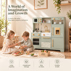 Holzspielküche in Salbeigrün — Traumküche für kleine Köche SproutHands®