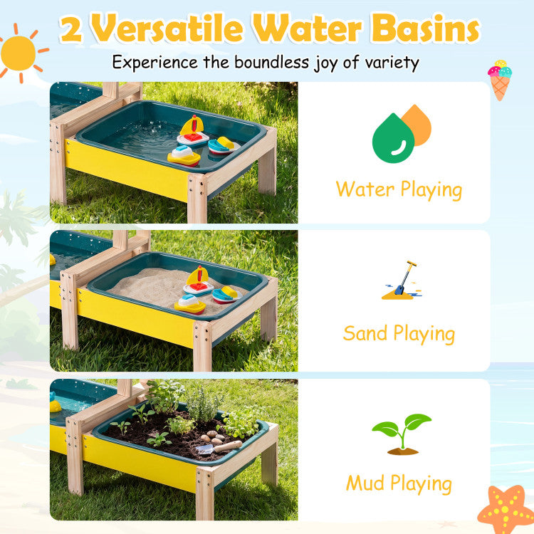 Sand- und Wassertisch für Kleinkinder mit 2 Becken von SproutHands™