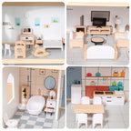 3-stöckiges Puppenhaus aus Holz mit Zubehör SproutHands™ 
