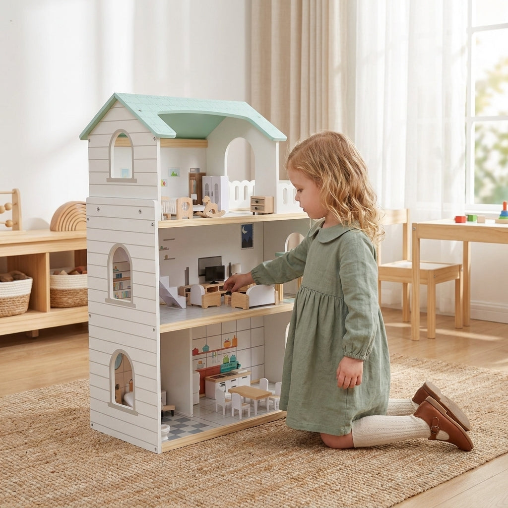 Three-Story Wooden Playhouse SproutHands™