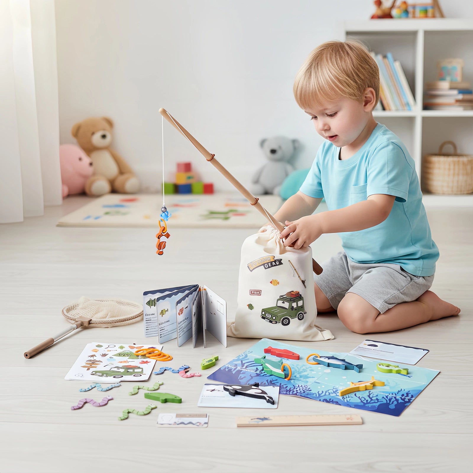 Toddler Magnetic Fishing & Shape Matching Toy | SproutHands™