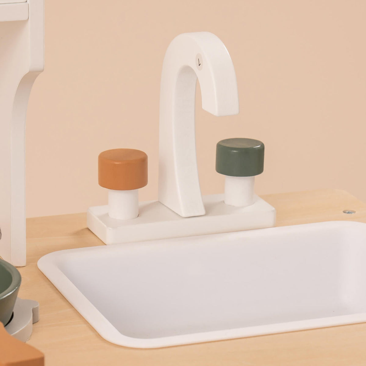 Vintage Green Wooden Toy Kitchen Set - Lunamoa