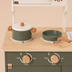 Vintage Green Wooden Toy Kitchen Set - Lunamoa