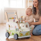Wooden Baby Push Walker – Adventure Bus SproutHands™