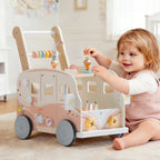 Wooden Baby Push Walker – Adventure Bus SproutHands™