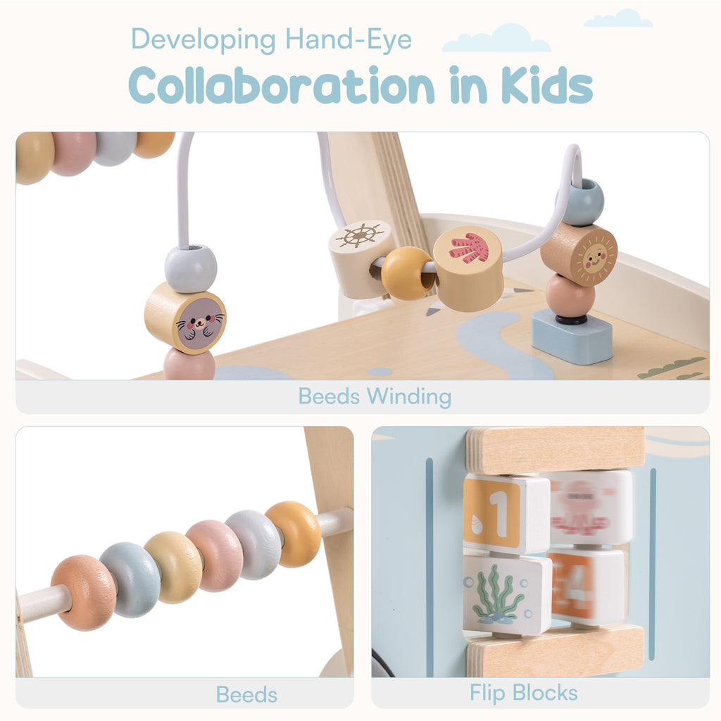 Wooden Baby Push Walker – Adventure Bus SproutHands™