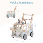Wooden Baby Push Walker – Adventure Bus SproutHands™