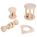 Wooden Baby Rattle Toy Set - Lunamoa