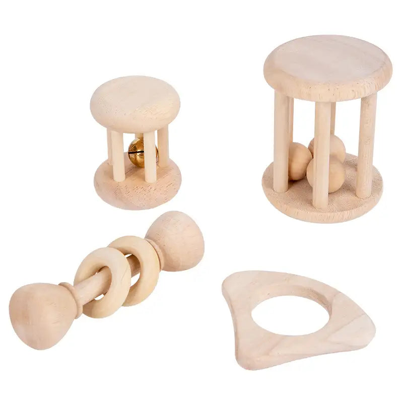 Wooden Baby Rattle Toy Set - Lunamoa