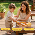 Aliments en Bois pour Cuisine Enfant – Set Boulangerie Montessori SproutHands™