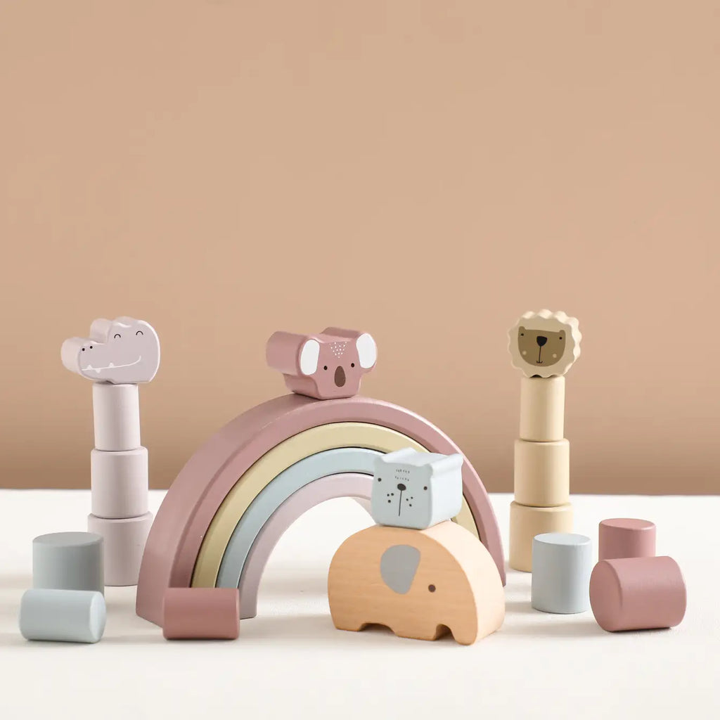 Montessori Wooden Building Blocks - Lunamoa