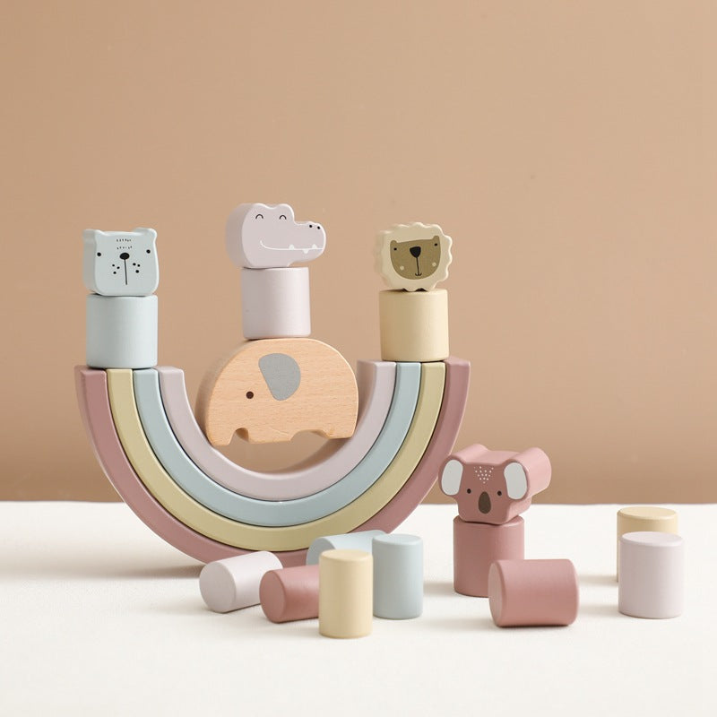 Montessori Wooden Building Blocks - Lunamoa