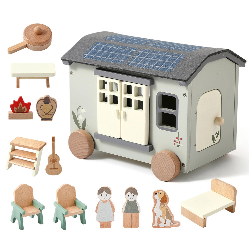 Holz-Camping-Wohnmobil-Spielzeugset | SproutHands™