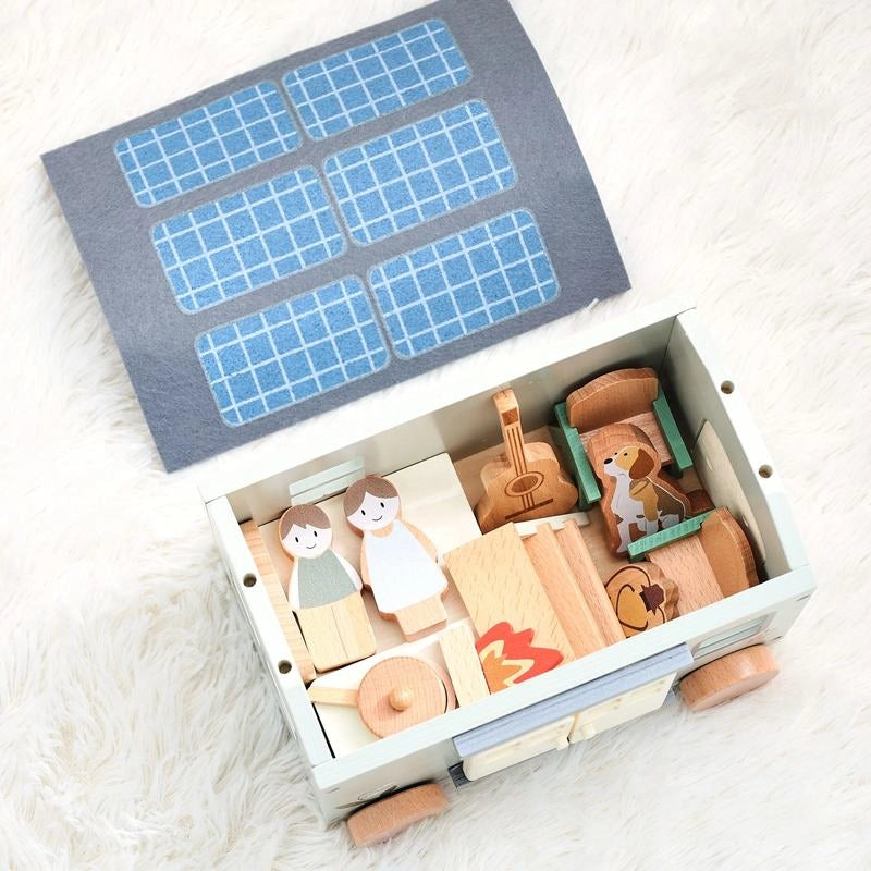 Holz-Camping-Wohnmobil-Spielzeugset | SproutHands™