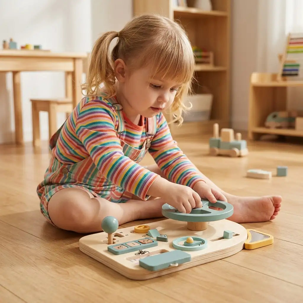Wooden Car Busy Board