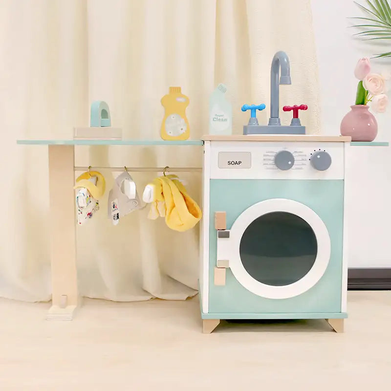 Wooden Washing Machine Toy Set - Lunamoa