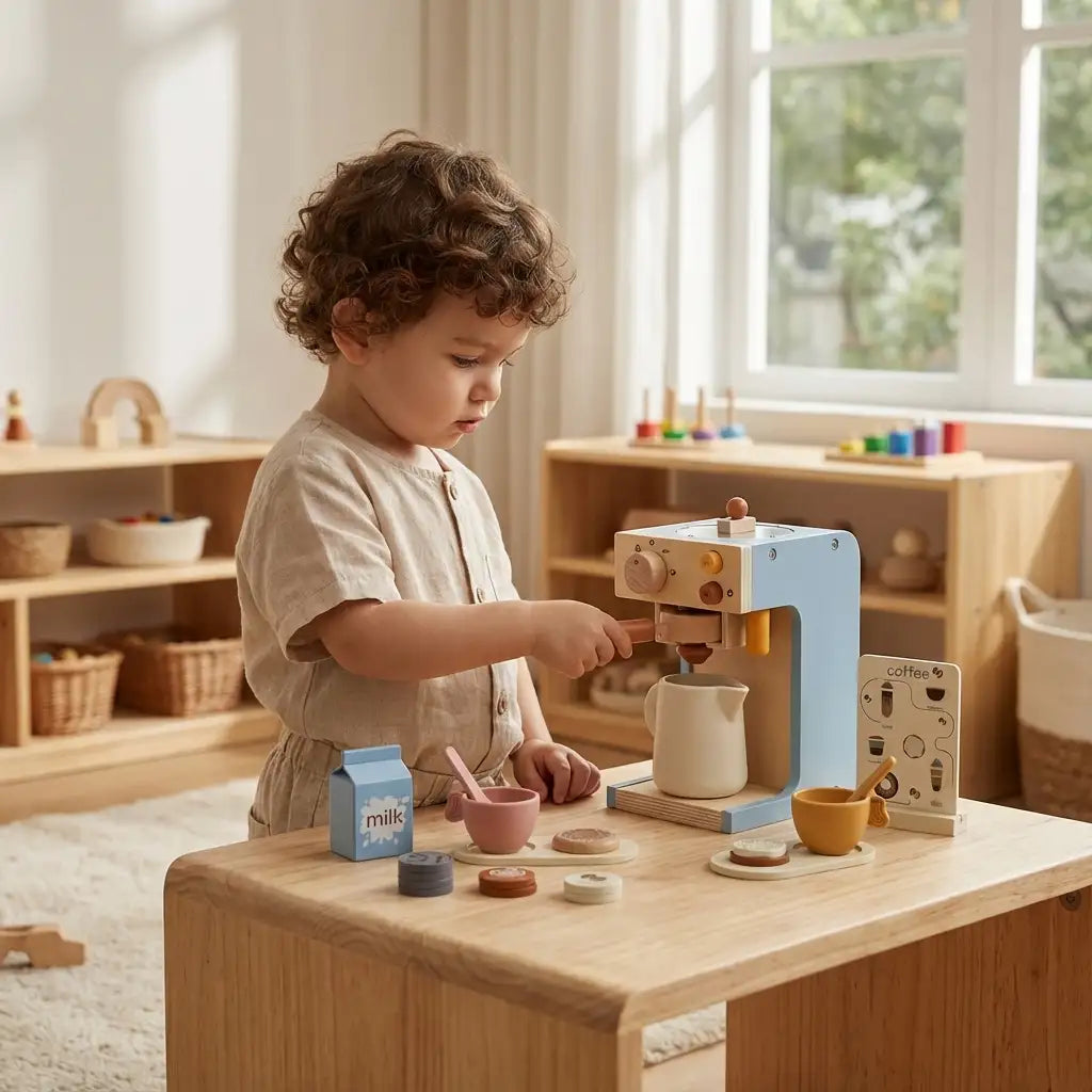 Wooden Coffee Maker Toy