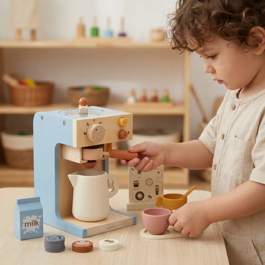 Wooden Coffee Maker Toy