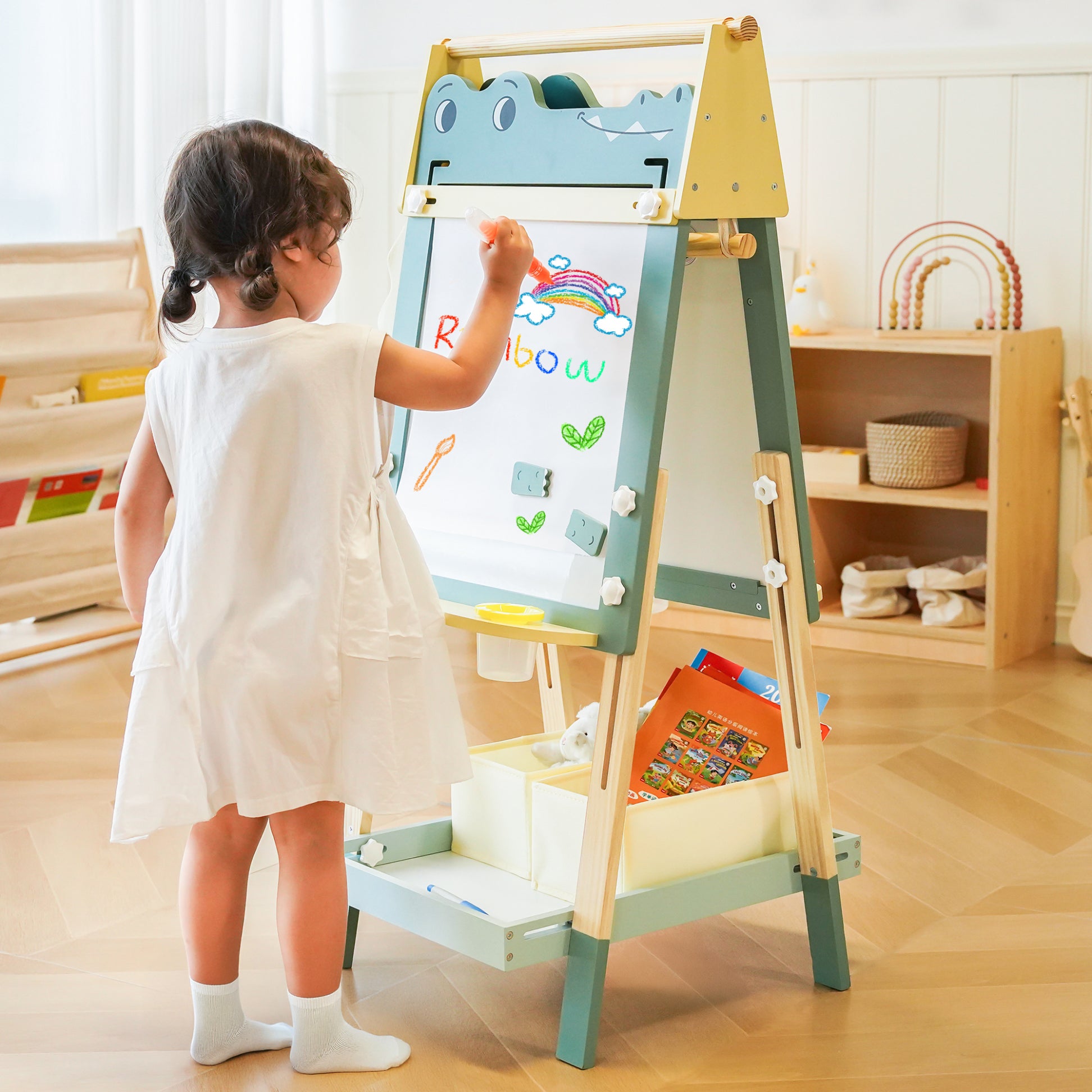 SproutHands™ Wooden Easel for Kids
