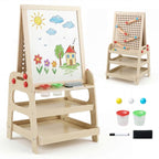 2-in-1-Holzstaffelei Magnetische Whiteboard & Kugelbahn SproutHands™
