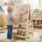 2-in-1-Holzstaffelei Magnetische Whiteboard & Kugelbahn SproutHands™