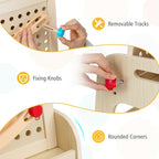 2-in-1-Holzstaffelei Magnetische Whiteboard & Kugelbahn SproutHands™