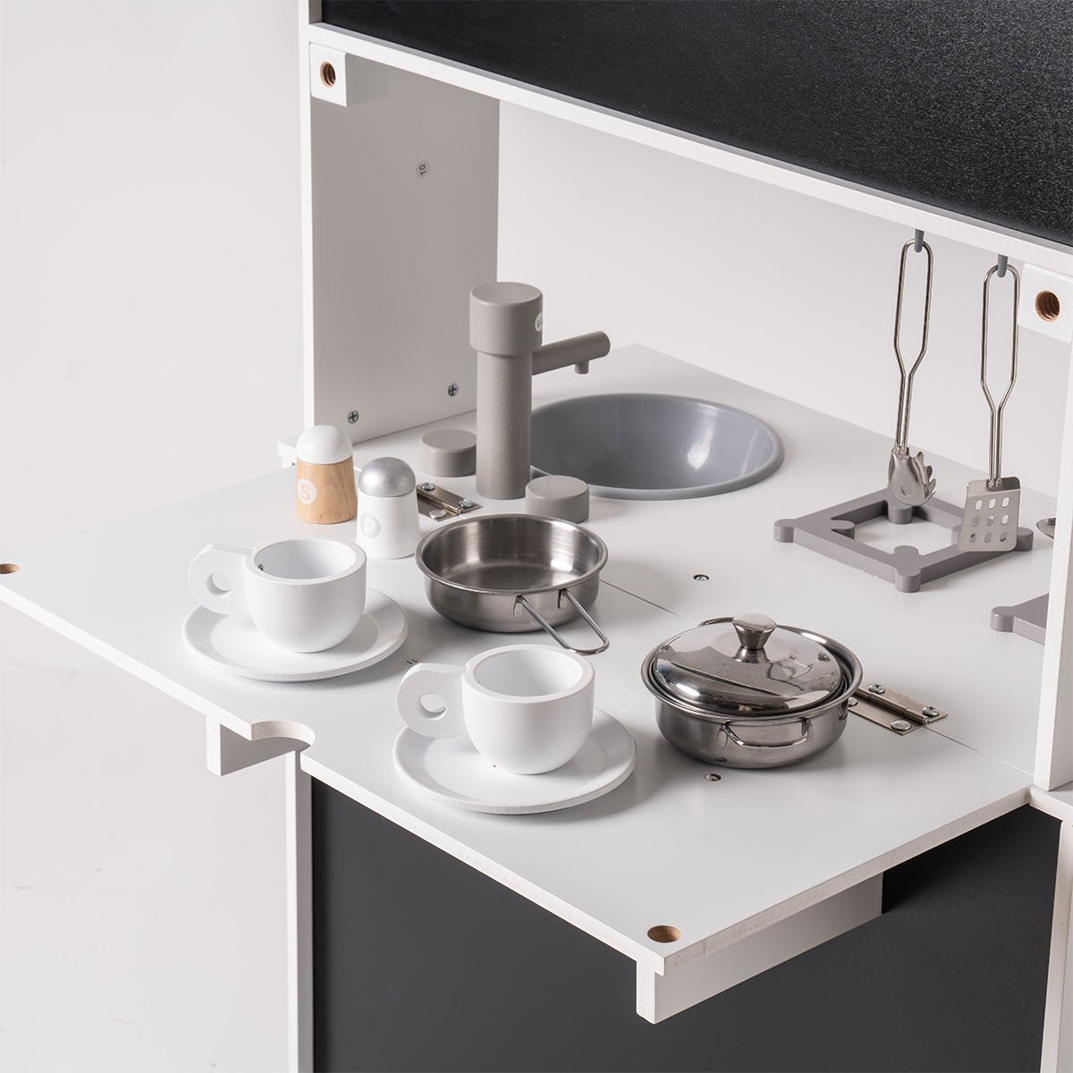 Cuisine Enfant en Bois avec Stickers DIY et Tableau Noir SproutHands™