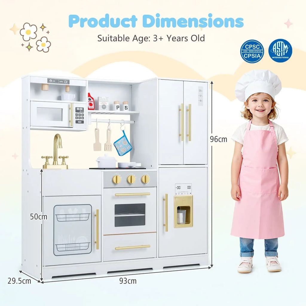 Cuisine en bois pour enfant avec lumières, sons et machine à glaçons SproutHands™
