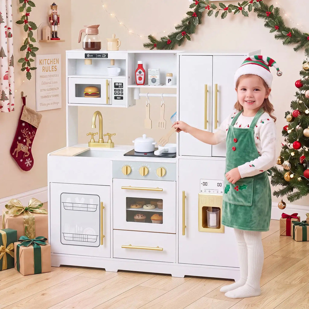 Cuisine en bois pour enfant avec lumières, sons et machine à glaçons SproutHands™