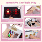 Cuisine en bois pour enfant avec lumières, sons et machine à glaçons SproutHands™