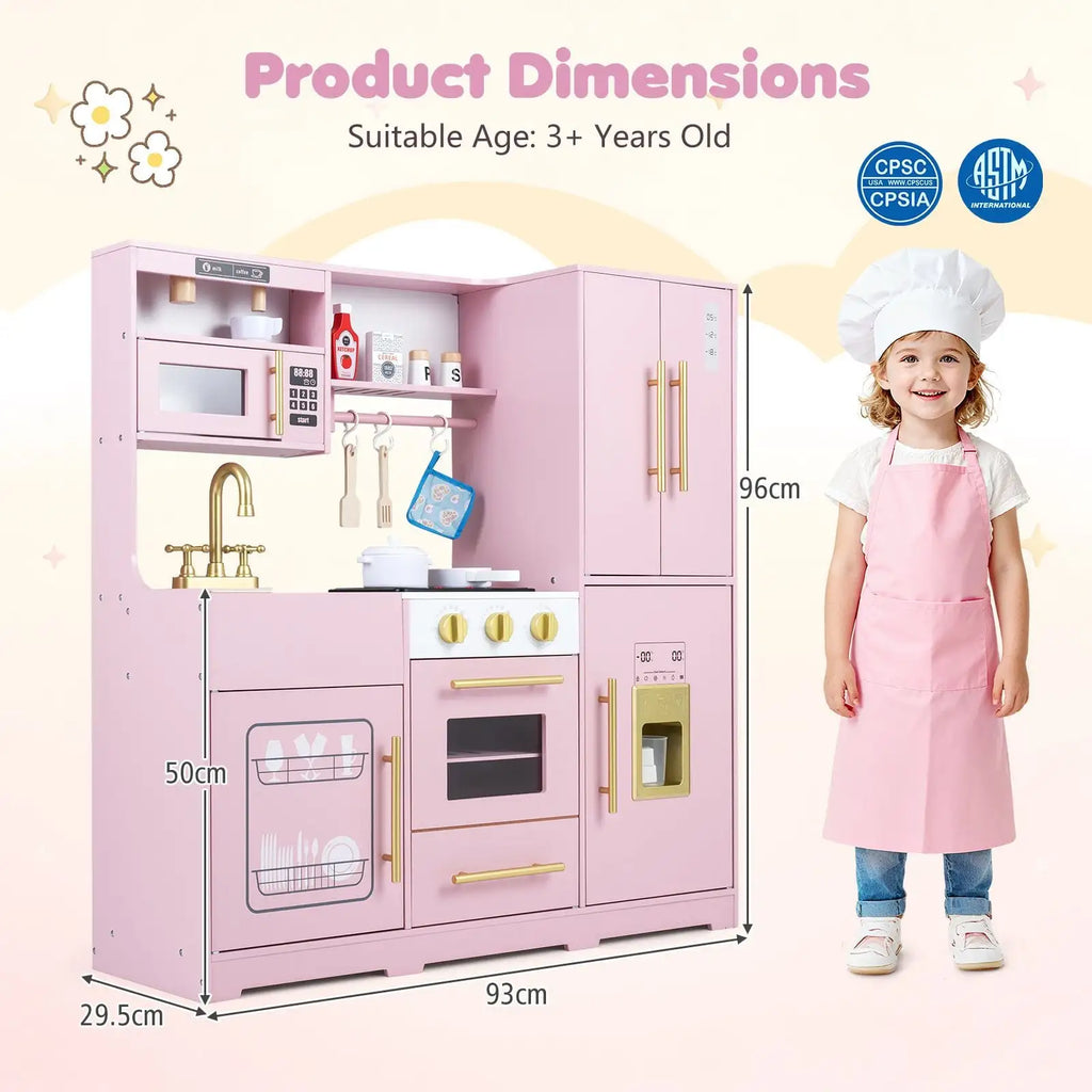 Cuisine en bois pour enfant avec lumières, sons et machine à glaçons SproutHands™