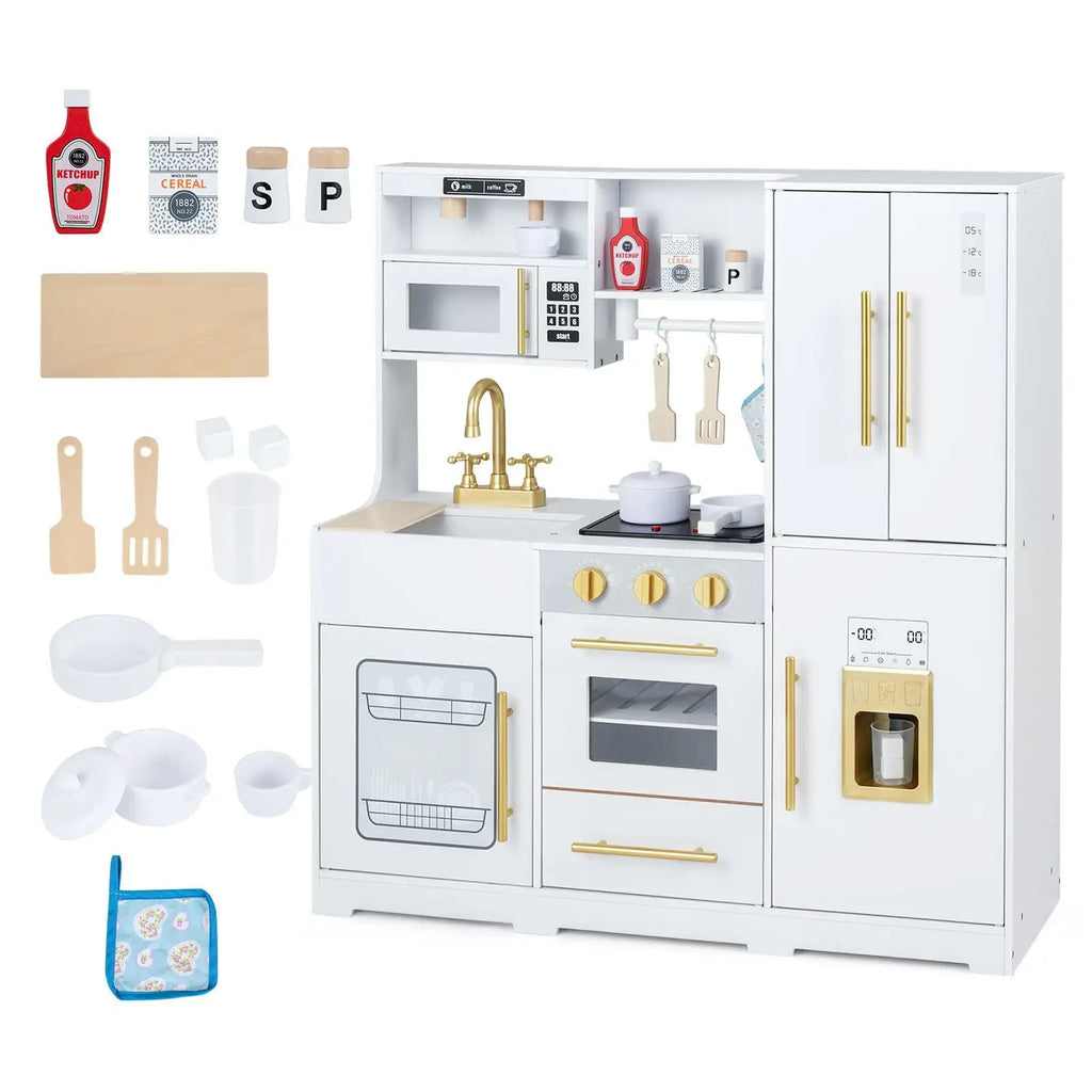 Cuisine en bois pour enfant avec lumières, sons et machine à glaçons SproutHands™